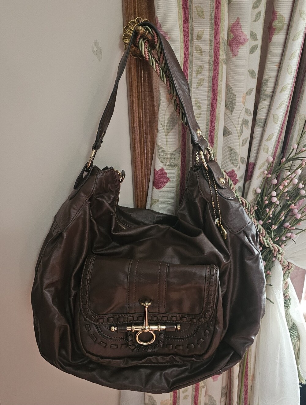 Big Buddha Brown Faux-leather Hobo Shoulder Bag